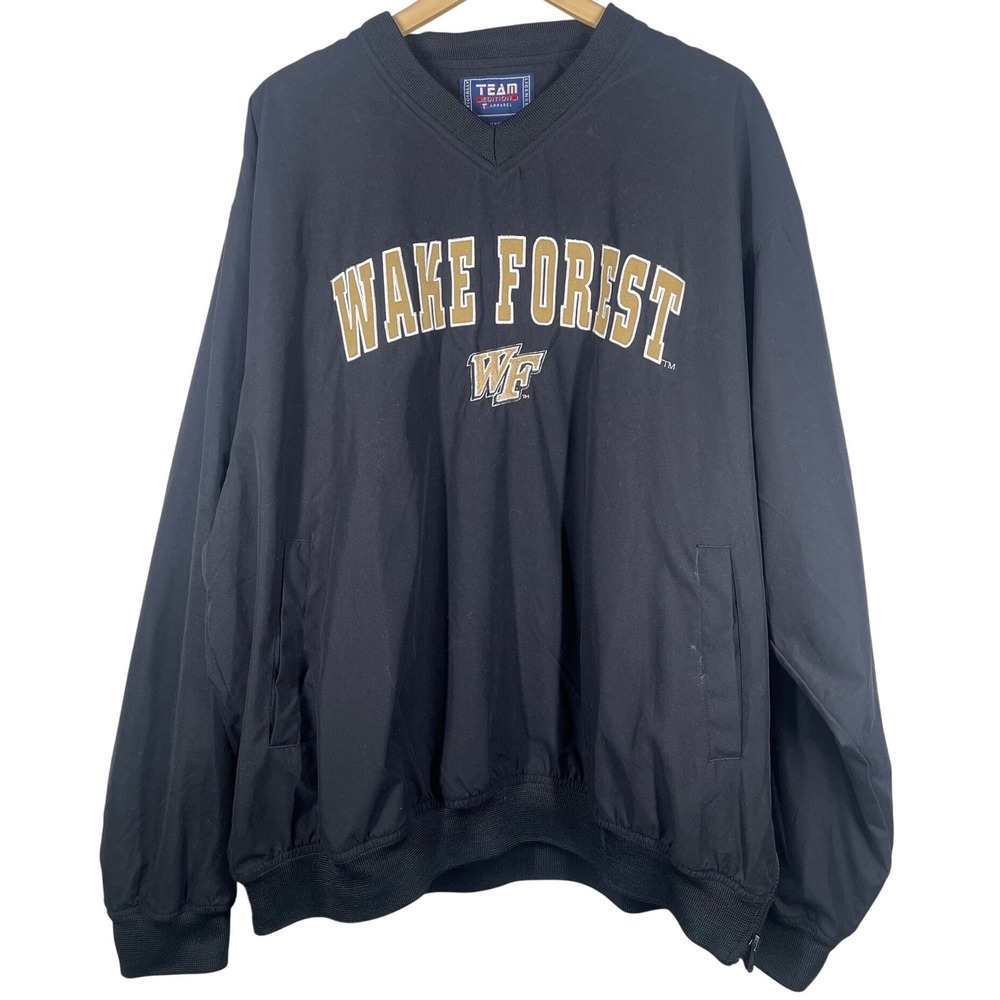 Wake Forest Black Windbreaker Pullover
